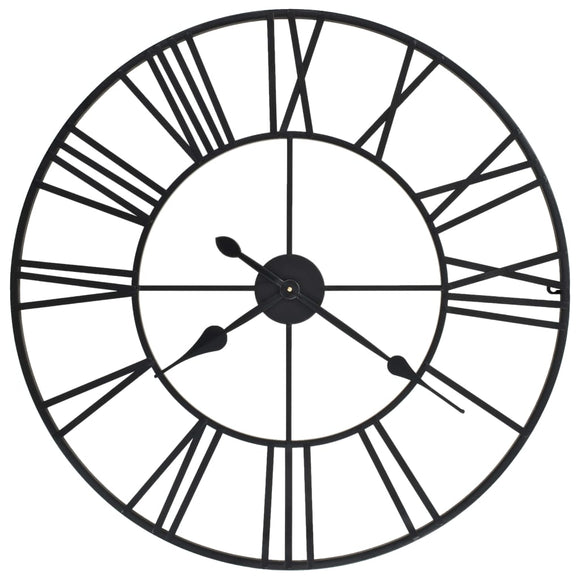 NNEVL Vintage Wall Clock with Quartz Movement Metal 80 cm XXL