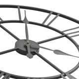 NNEVL Vintage Wall Clock with Quartz Movement Metal 80 cm XXL