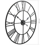 NNEVL Vintage Wall Clock with Quartz Movement Metal 80 cm XXL