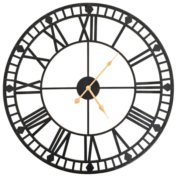 NNEVL Vintage Wall Clock with Quartz Movement Metal 60 cm XXL