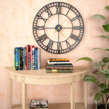 NNEVL Vintage Wall Clock with Quartz Movement Metal 60 cm XXL
