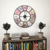 NNEVL Vintage Wall Clock with Quartz Movement 60 cm XXL