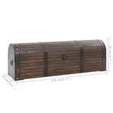 NNEVL Storage Chest Solid Wood Vintage Style 120x30x40 cm