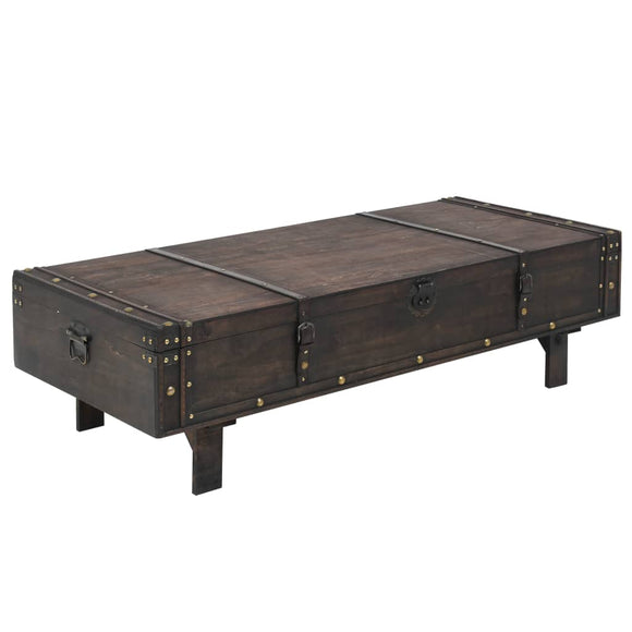 NNEVL Coffee Table Solid Wood Vintage Style 120x55x35 cm