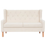 NNEVL Sofa Set 2 Pieces Fabric Cream White