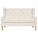NNEVL Sofa Set 3 Pieces Fabric Cream White