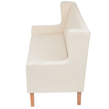 NNEVL Sofa Set 3 Pieces Fabric Cream White