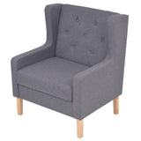 NNEVL Sofa Set 2 Pieces Fabric Grey