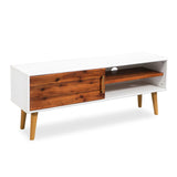 NNEVL TV Cabinet Solid Acacia Wood 120x35x45 cm