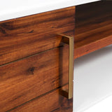 NNEVL TV Cabinet Solid Acacia Wood 120x35x45 cm
