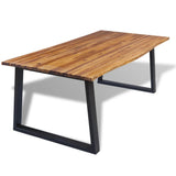 NNEVL Dining Table Solid Acacia Wood 200x90x75 cm