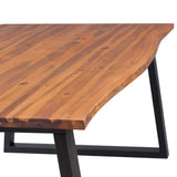 NNEVL Dining Table Solid Acacia Wood 200x90x75 cm