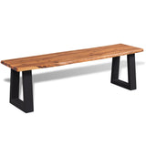 NNEVL Bench Solid Acacia Wood 145 cm