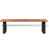 NNEVL Bench Solid Acacia Wood 145 cm