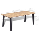 NNEVL Dining Table Solid Acacia Wood 170x90x75 cm