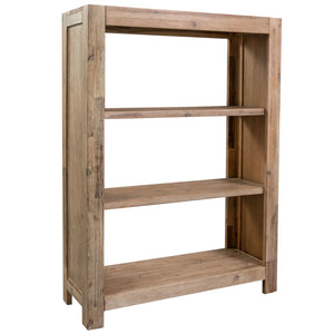 NNEVL 3-Tier Bookcase 80x30x110 cm Solid Acacia Wood