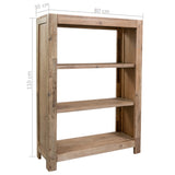 NNEVL 3-Tier Bookcase 80x30x110 cm Solid Acacia Wood