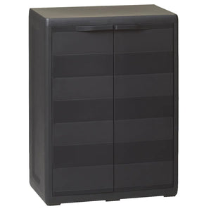 NNEVL Garden Storage Cabinet with 1 Shelf Black