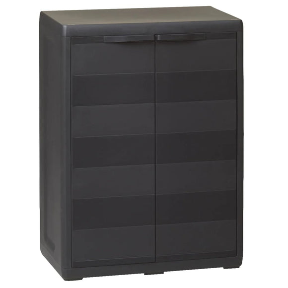 NNEVL Garden Storage Cabinet with 1 Shelf Black