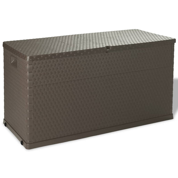 NNEVL Garden Storage Box Brown 120x56x63 cm PP Rattan