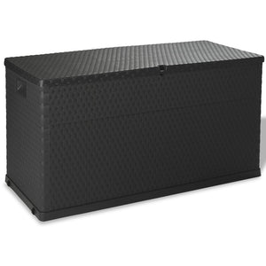 NNEVL Garden Storage Box Brown 120x50x60 cm Poly Rattan