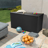 NNEVL Garden Storage Box Brown 120x50x60 cm Poly Rattan