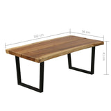 NNEVL Coffee Table Solid Suar Wood 102x56x41 cm
