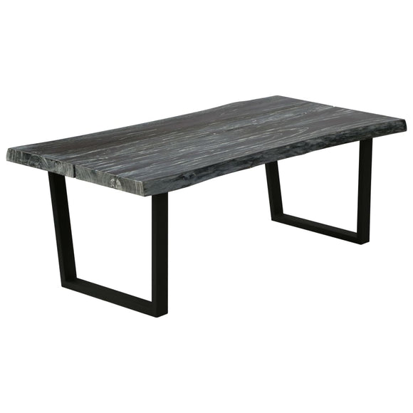 NNEVL Coffee Table Solid Mindi Wood 102x56x41 cm Grey