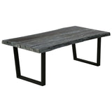 NNEVL Coffee Table Solid Mindi Wood 102x56x41 cm Grey