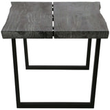 NNEVL Coffee Table Solid Mindi Wood 102x56x41 cm Grey