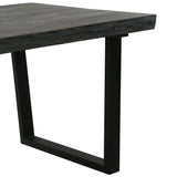 NNEVL Coffee Table Solid Mindi Wood 102x56x41 cm Grey