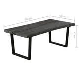 NNEVL Coffee Table Solid Mindi Wood 102x56x41 cm Grey