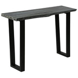 NNEVL Console Table Solid Mindi Wood 110x35x75 cm Grey