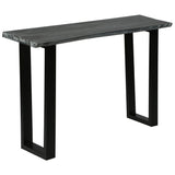 NNEVL Console Table Solid Mindi Wood 110x35x75 cm Grey