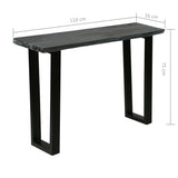 NNEVL Console Table Solid Mindi Wood 110x35x75 cm Grey