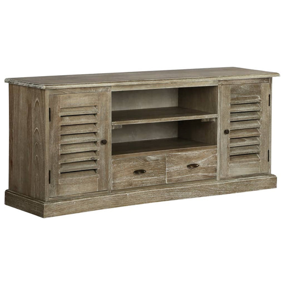 NNEVL TV Cabinet Solid Mindi Wood 145x35x60 cm