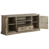 NNEVL TV Cabinet Solid Mindi Wood 145x35x60 cm