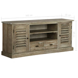 NNEVL TV Cabinet Solid Mindi Wood 145x35x60 cm