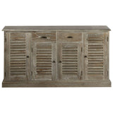 NNEVL Sideboard Solid Mindi Wood 145x32.5x77 cm