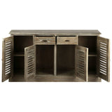 NNEVL Sideboard Solid Mindi Wood 145x32.5x77 cm