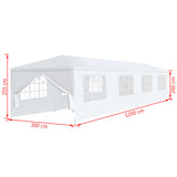 NNEVL Garden Marquee 3x12 m White