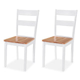 NNEVL Dining Set 3 Pieces MDF and Rubberwood White