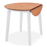 NNEVL Dining Set 3 Pieces MDF and Rubberwood White