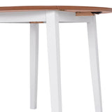 NNEVL Dining Set 3 Pieces MDF and Rubberwood White