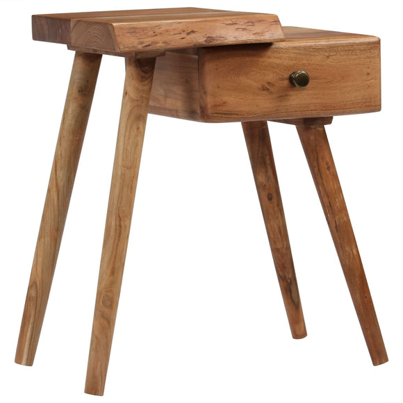 NNEVL Bedside Table Solid Acacia Wood 45x32x55 cm