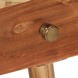 NNEVL Bedside Table Solid Acacia Wood 45x32x55 cm
