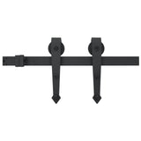 NNEVL Sliding Door Hardware Kit 183 cm Steel Black