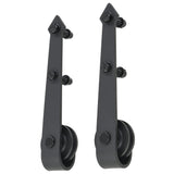 NNEVL Sliding Door Hardware Kit 183 cm Steel Black
