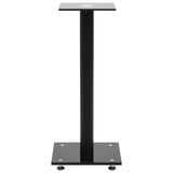 NNEVL Speaker Stands 2 pcs Tempered Glass 1 Pillar Design Black