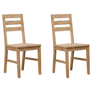 NNEVL Dining Chairs 2 pcs Solid Acacia Wood